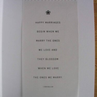 Friends&#039; Wedding Card - Inside