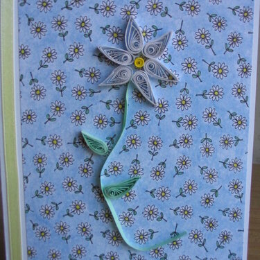 Quilled Flower Bday Card