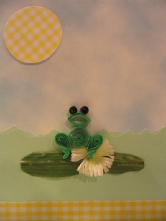 Quilled Frog Birthday Card