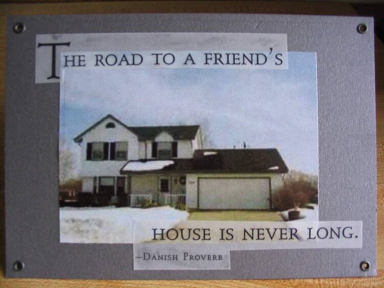 Friend House Congrats Card