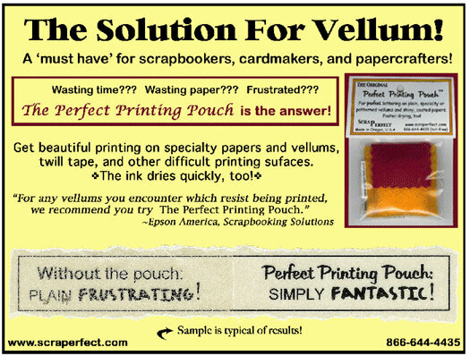 Perfect Printing Pouch for Vellum