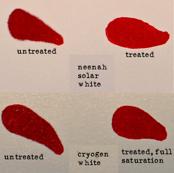 Compare: Copics bleeding with and without the Perfect Crafting Pouch