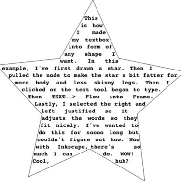 Text inside star