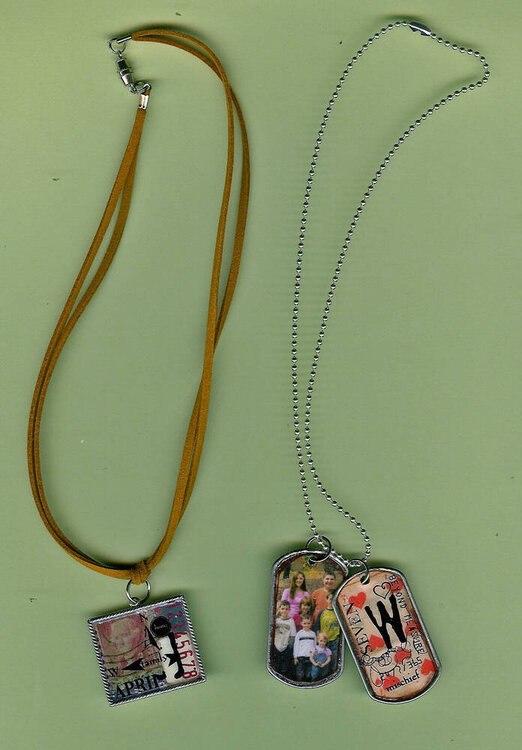 necklaces with scrappin&#039; supplies