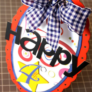 &#039;Happy 4th&#039; Large Gift Tag