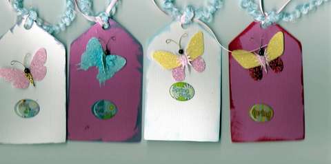 Emilee&#039;s butterfly tags