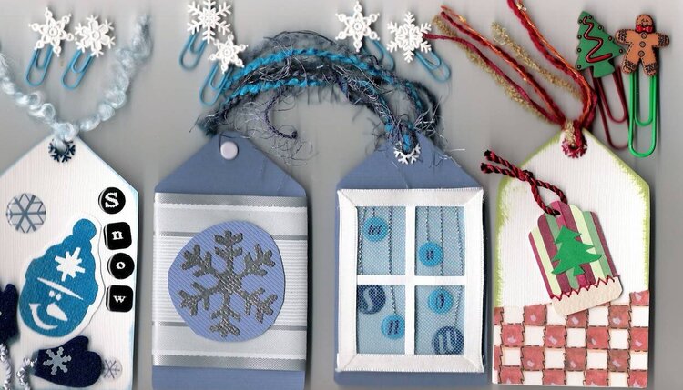 Winter tags and altered clips