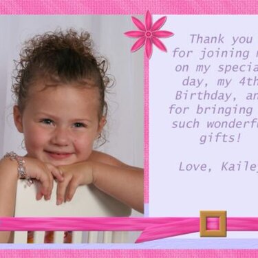 Kailey Thank You Card