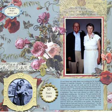 Al &amp; Marie Burger Marriage~50th Anniversary Page
