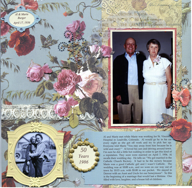 Al &amp; Marie Burger Marriage~50th Anniversary Page