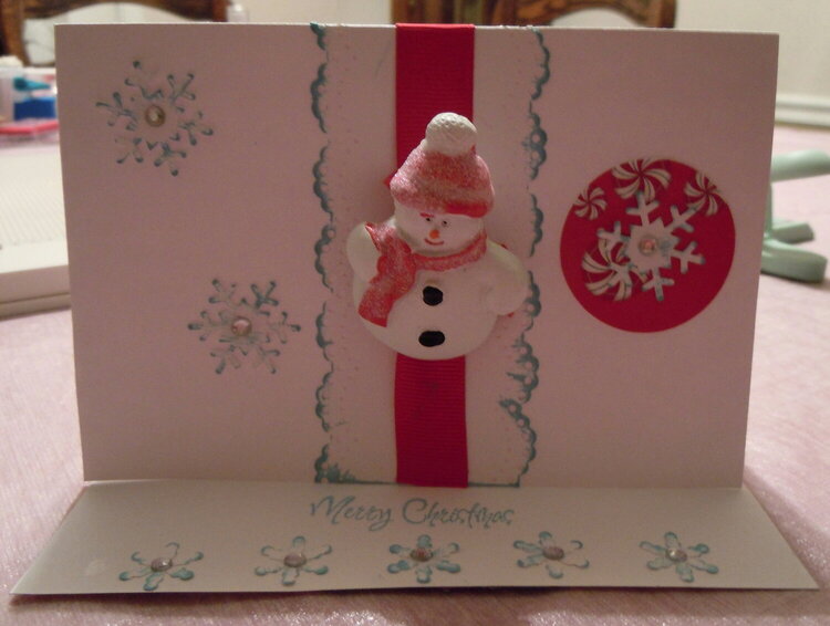 Snowman Pin Easel Card