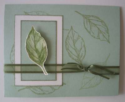 SU Natural Beauty - Green Grp Blank Greeting Card Swap