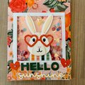 Hello Sunshine Bunny Shaker Card