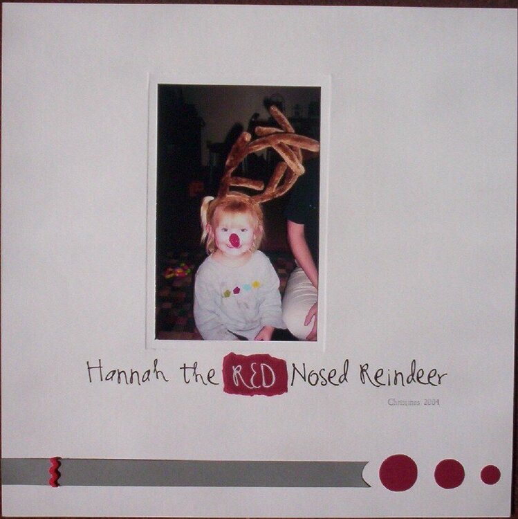 Hannah the red nosed reindeer