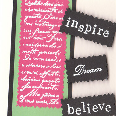 INSPIRE, DREAM, BELIEVE