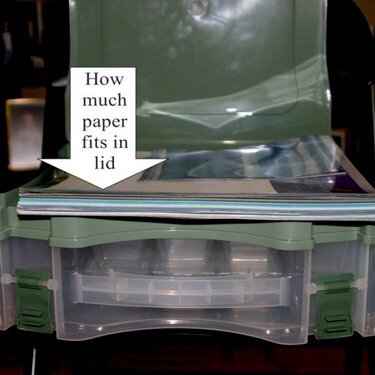 Paper storage in the lid
