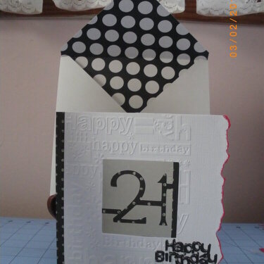 21st Birthday Card and Envelope