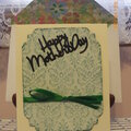 Green Mother's Day Card and Envelope