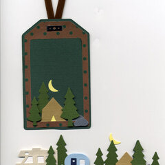 Camping/Outdoor/Vacation Altered Popsicle Stick and Tag