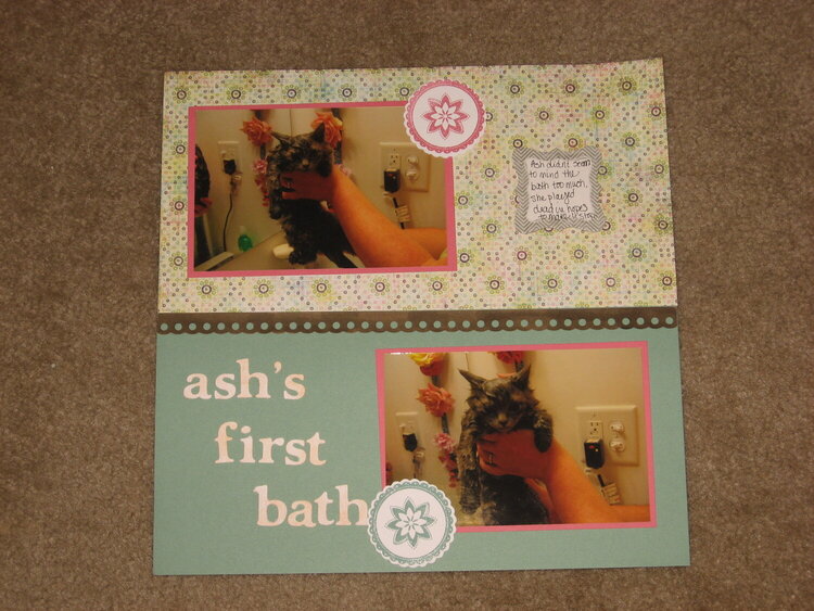 Ash&#039;s first bath