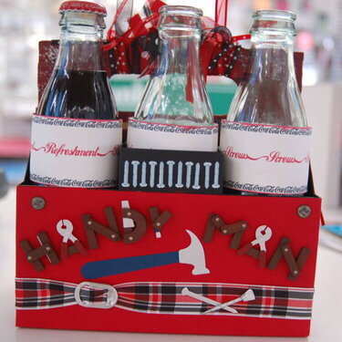 Altered Coke-Cola Carrier and Bottles