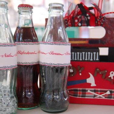 Altered Coke-Cola Carrier and Bottles