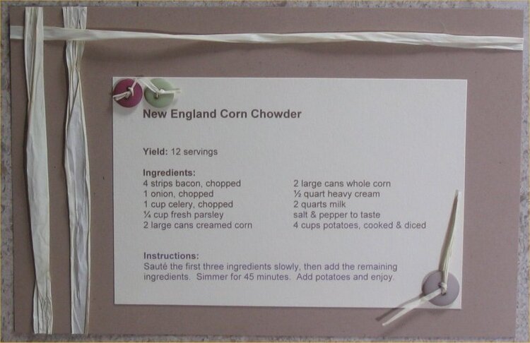 Corn Chowder - Recipe Swap