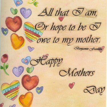 inside of mothers day card