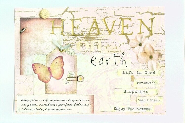 title page for circle journal &quot;heaven on earth&quot;