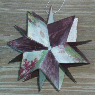 Folded paper square Star