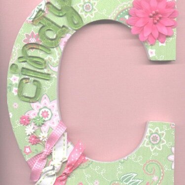 Altered &amp;quot;C&amp;quot; {Prima and Flair Designs}