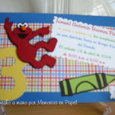 Elmo birthday invitation