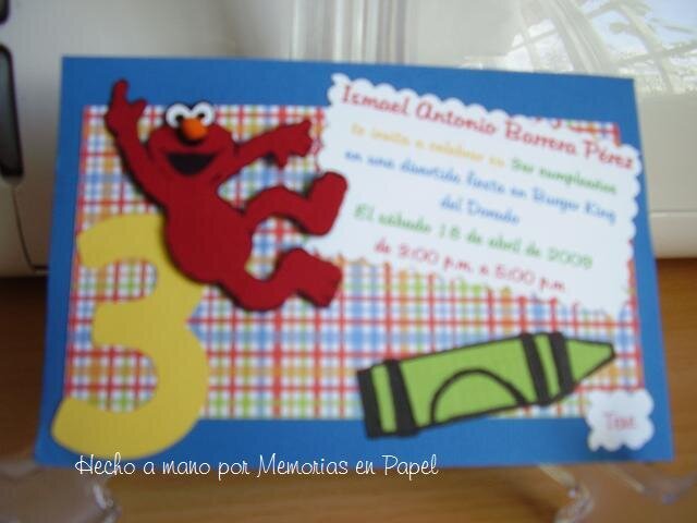 Elmo birthday invitation
