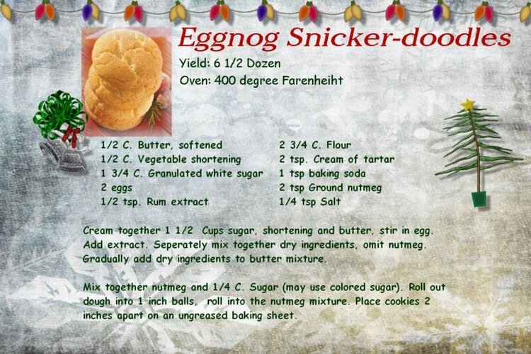 Eggnog cookies