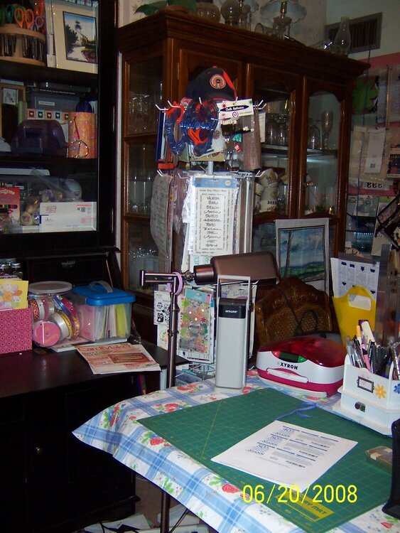 My work area (and dining room table...lol)