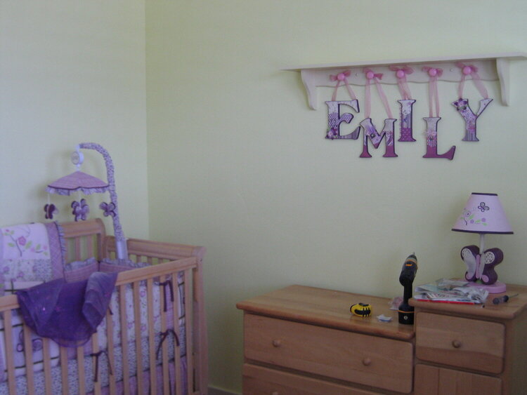 Emily Letters &amp; Shelf for Nursery