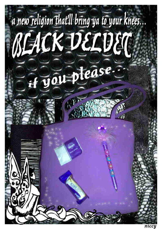 Black Velvet - in your purse challenge