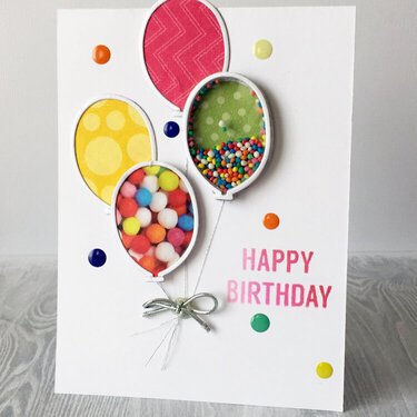 Birthday Balloon Sprinkles Card