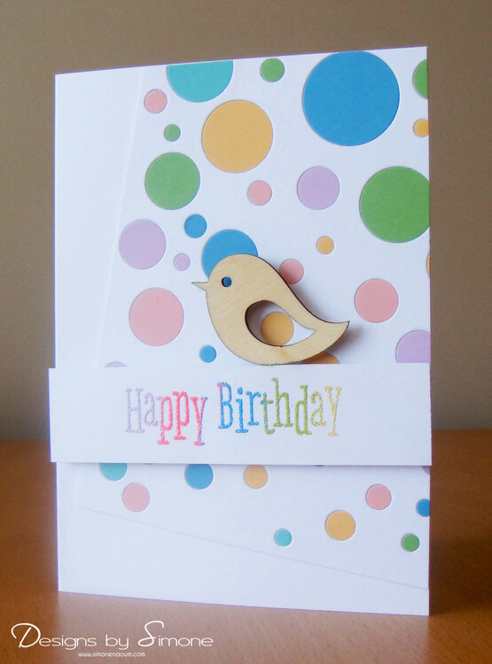 Birthday Birdie Bubbles Card