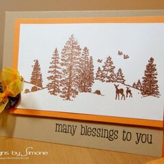 Fall Woodland Scene Card