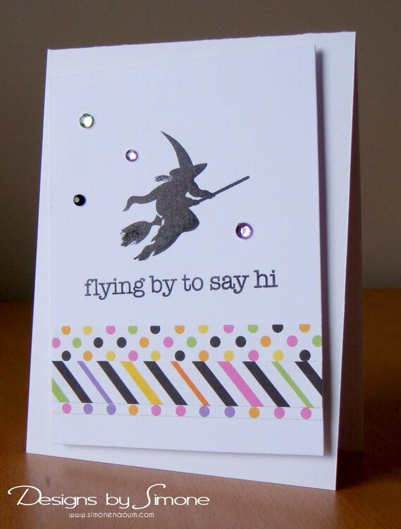 Flying By Witch Card