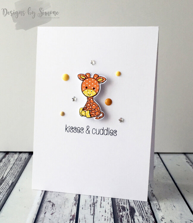 Kisses &amp; Cuddles Giraffe Card