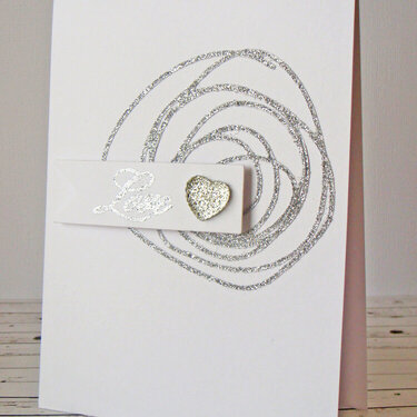 Glitter Scribble Love Card