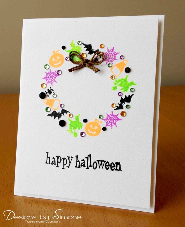 Halloween Wreath Card