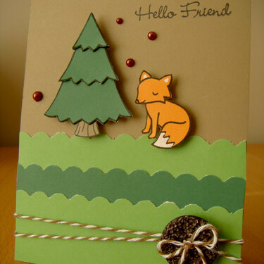 Hello Foxy Friend Card