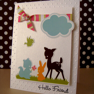 Hello Friend Critter Card