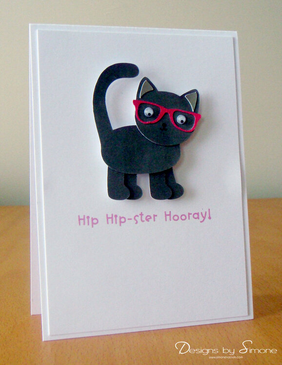 Hipster Birthday Cat Card