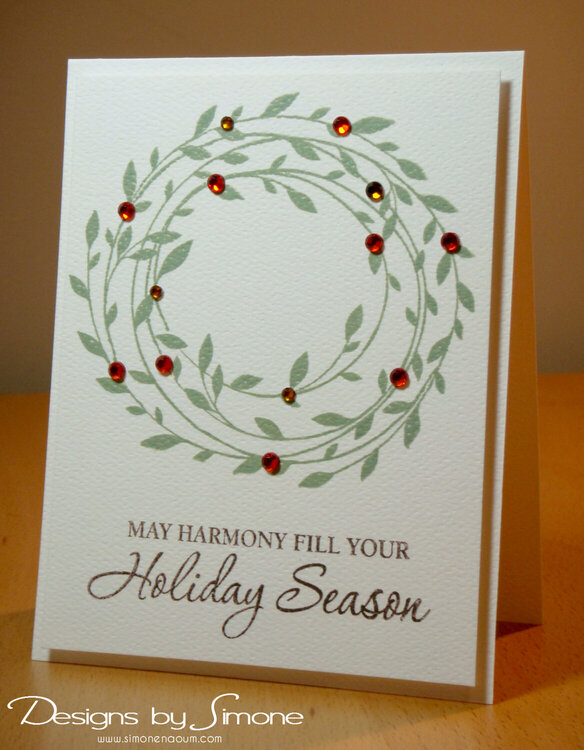 Holiday Harmony Wreath Card