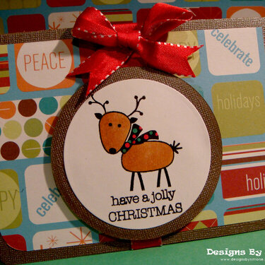 Jolly Christmas Reindeer Card