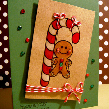 Jolly Gingerbread Man Card